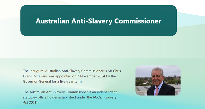 modern slavery anti slavery commissioner chris evans