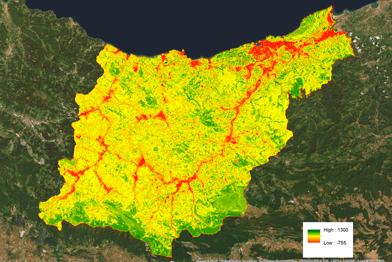 mapa sig de la provincia de guipuzcoa