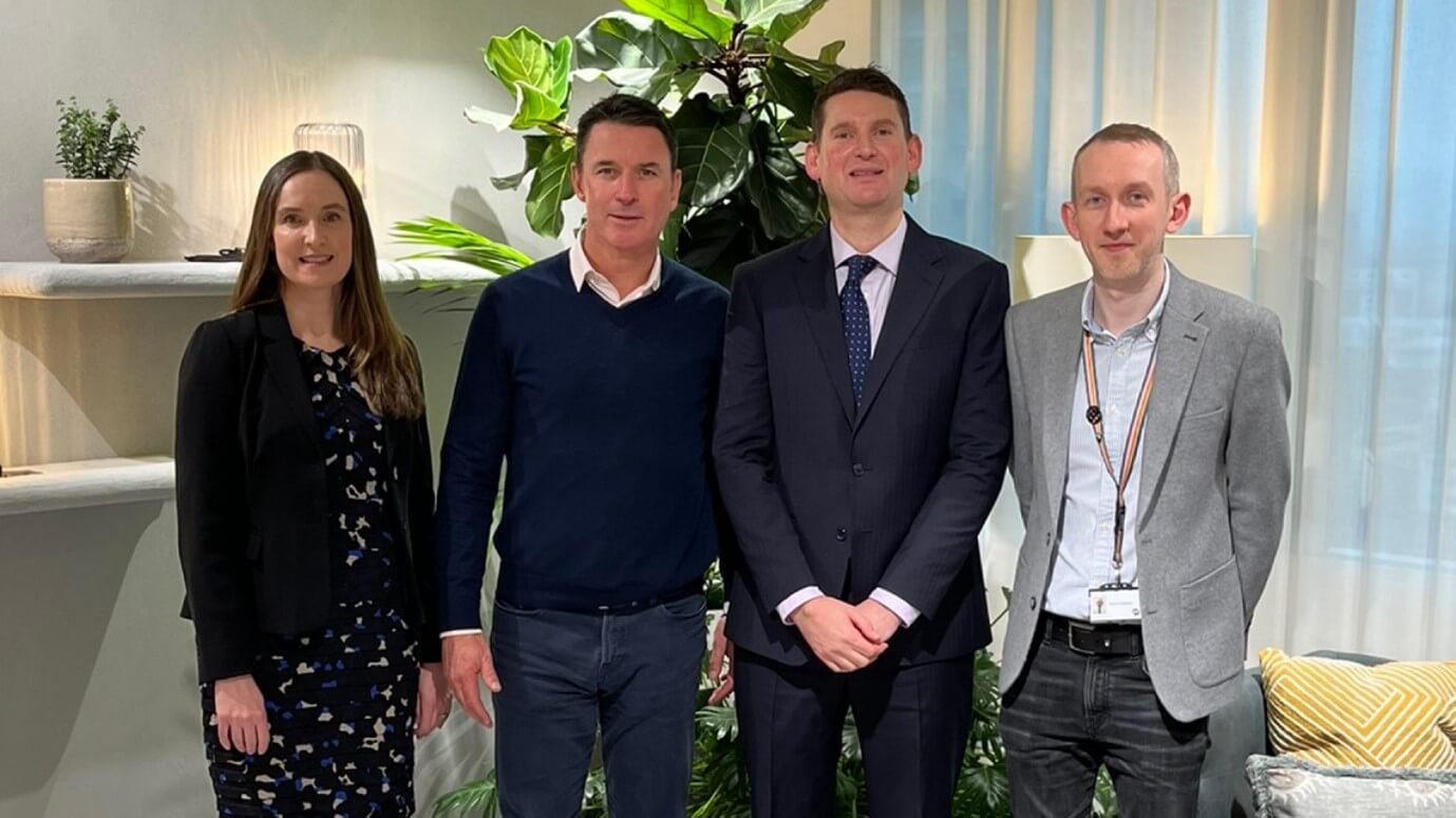 Ali Curry (Director, Anthesis), Scott Davies (CEO, ISS UK & Ireland), Andrew Noone (UK Managing Director, Anthesis), Richard Crawshaw (Director of Sustainability, ISS UK & Ireland)