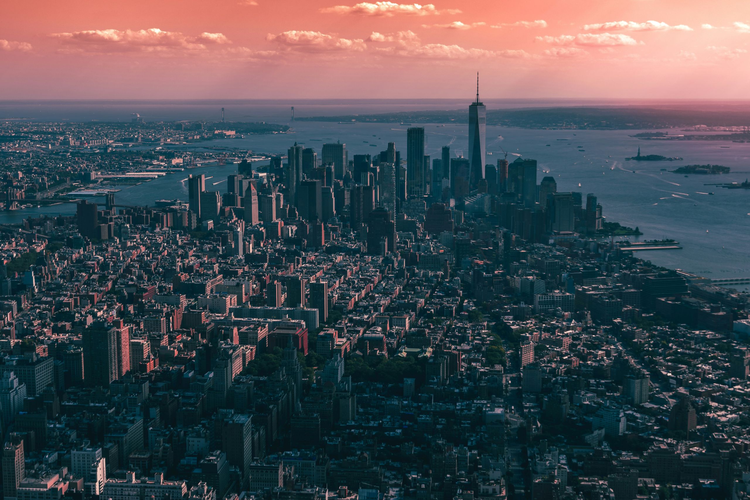 New york city at sunset